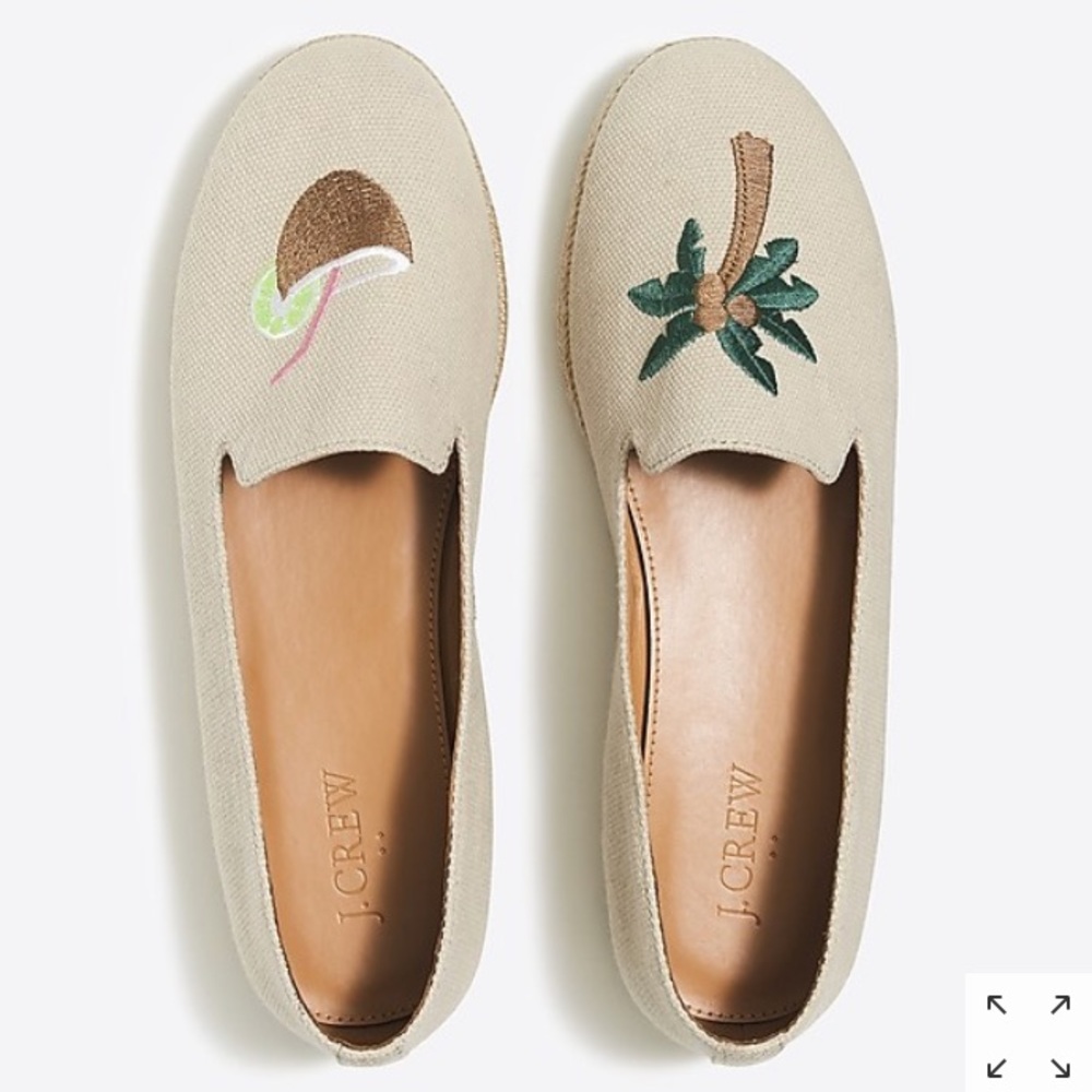 J. Crew Palm Tree Cocktail Espadrilles